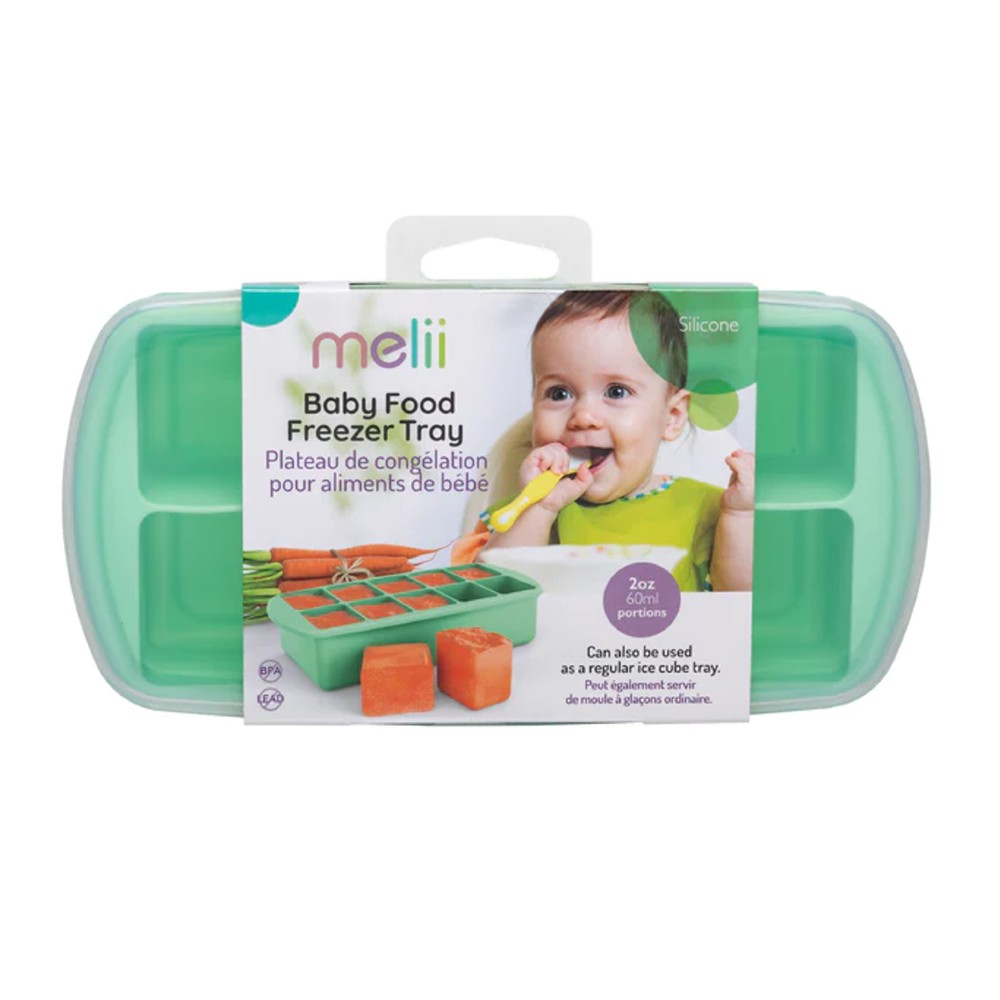 Melii Silicone Baby Food Freezer Tray with Lid - Mint