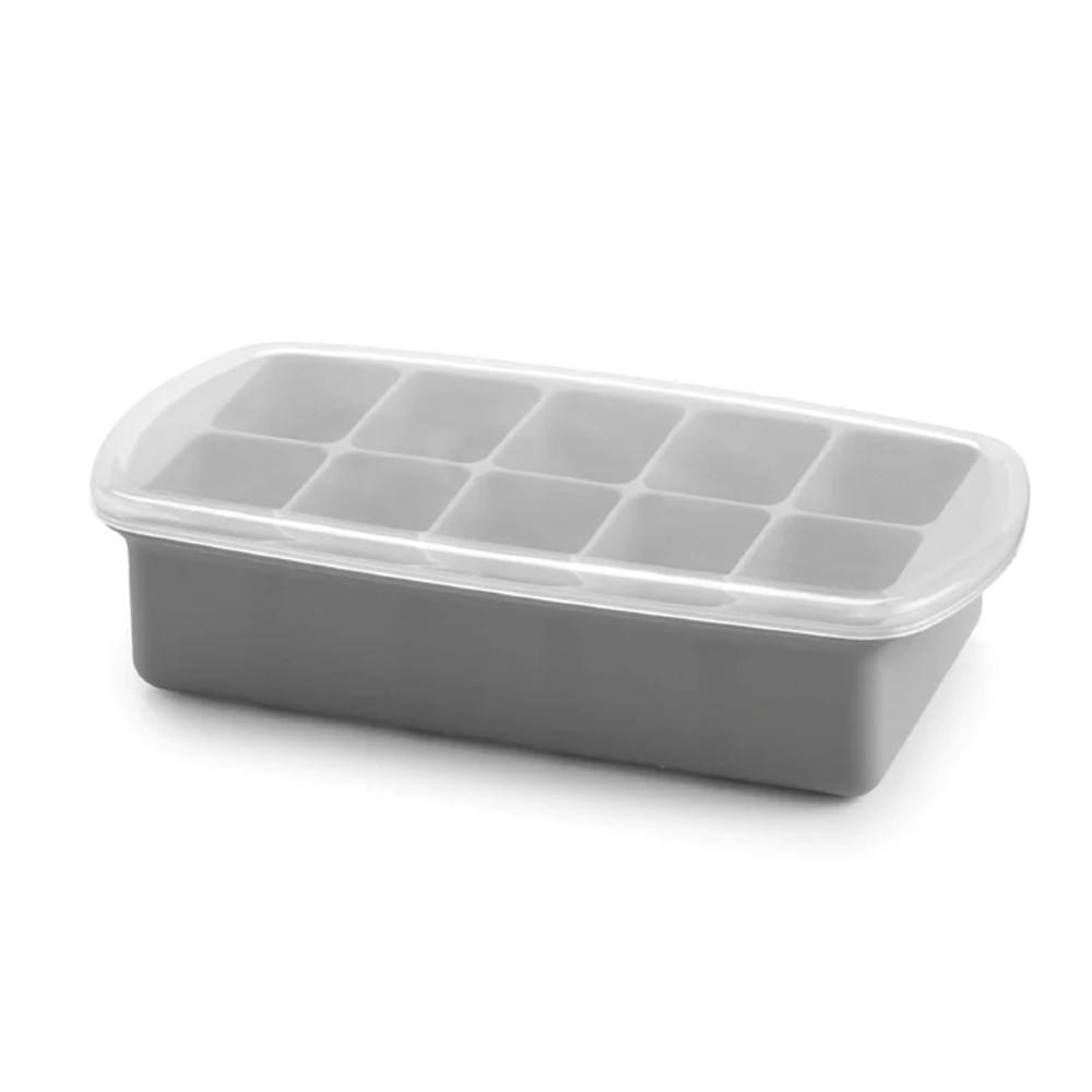 Melii Silicone Baby Food Freezer Tray with Lid - Grey