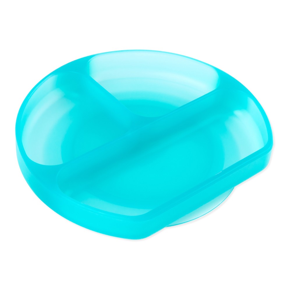 Bumkins Grip Dish - Jelly Silicone - Blue Jelly