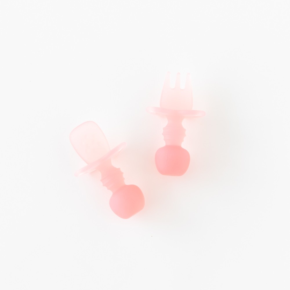 Bumkins Chewtensils - Jelly Silicone - Pink Jelly