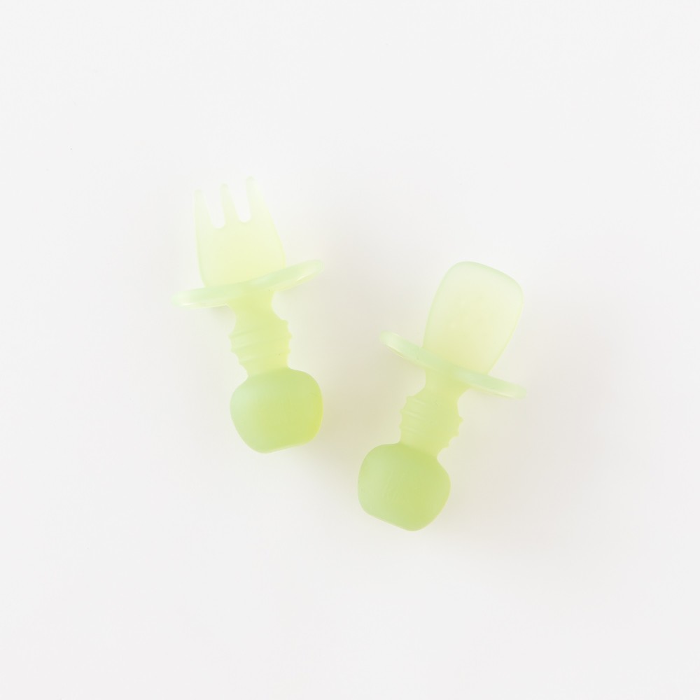 Bumkins Chewtensils - Jelly Silicone - Green Jelly