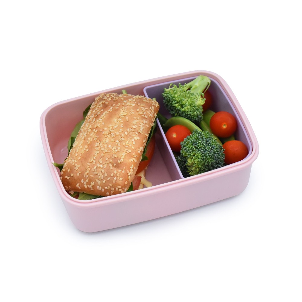 Melii Bento Box with Removable Divider - 880ml - Pink