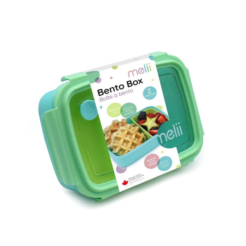 Melii Bento Box with Removable Divider - 880ml - Blue