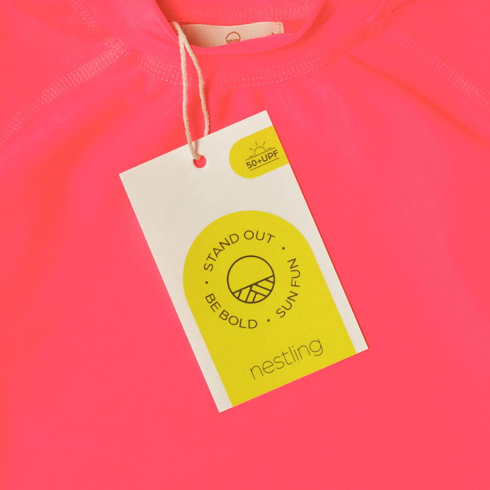 Neon by Nestling UPF50+ Swim Rash Vest - Neon Pink