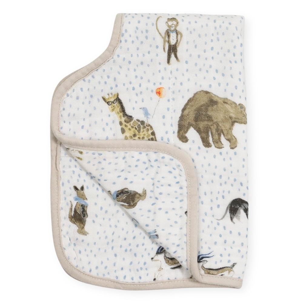 Muslin Burp Cloth - Party Animals