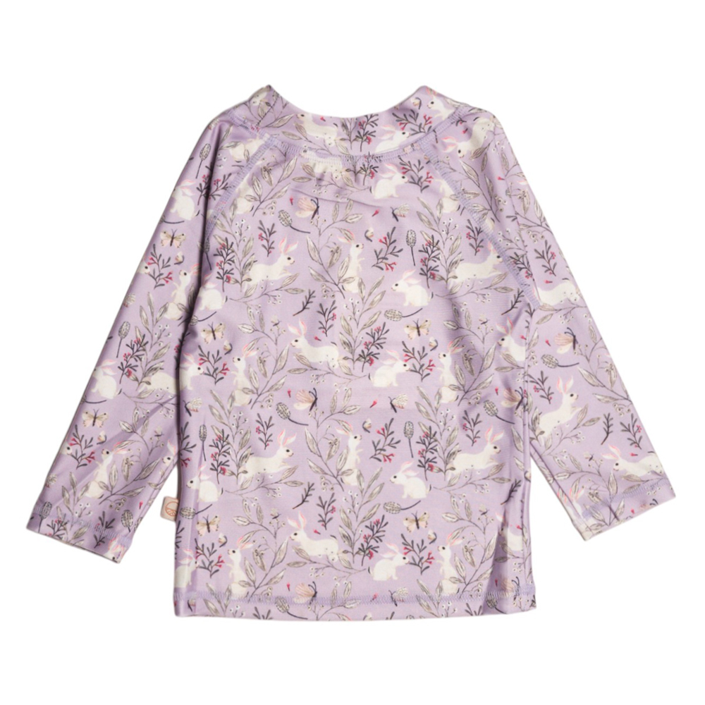 UPF50+ Swim Rash Vest - Lilac Bunnies