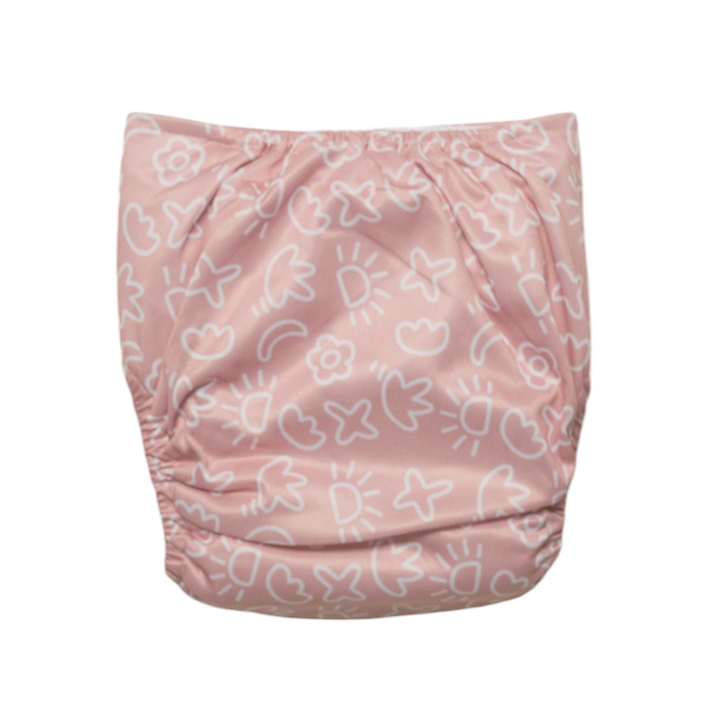 Nestling Simple Nappy Complete - Pink Pop Art