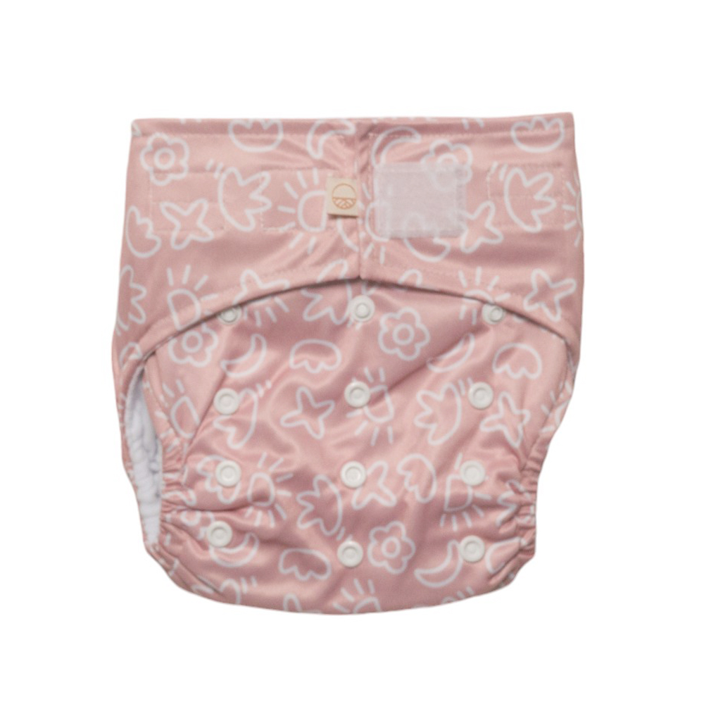 Nestling Simple Nappy Complete - Pink Pop Art