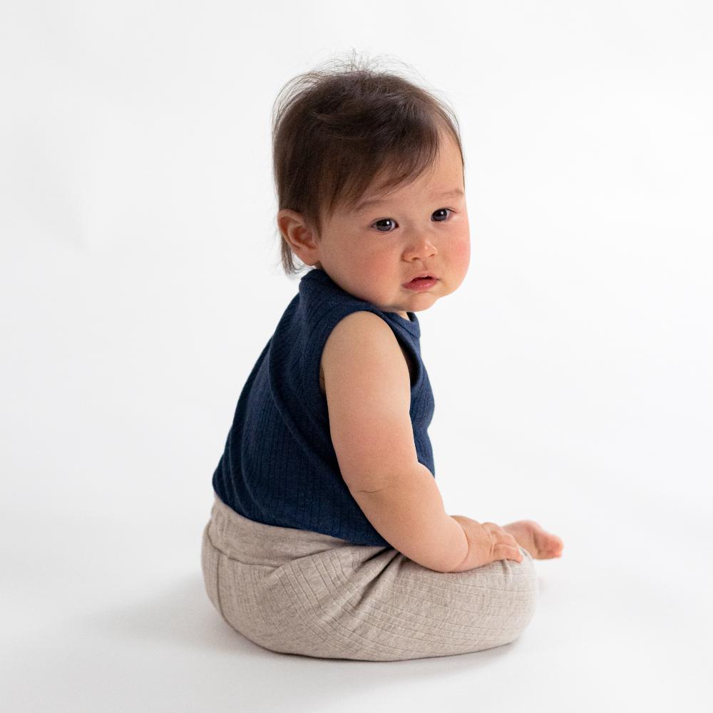 Woolbabe Organic Cotton/Merino Singletsuit - Tekapo Marl