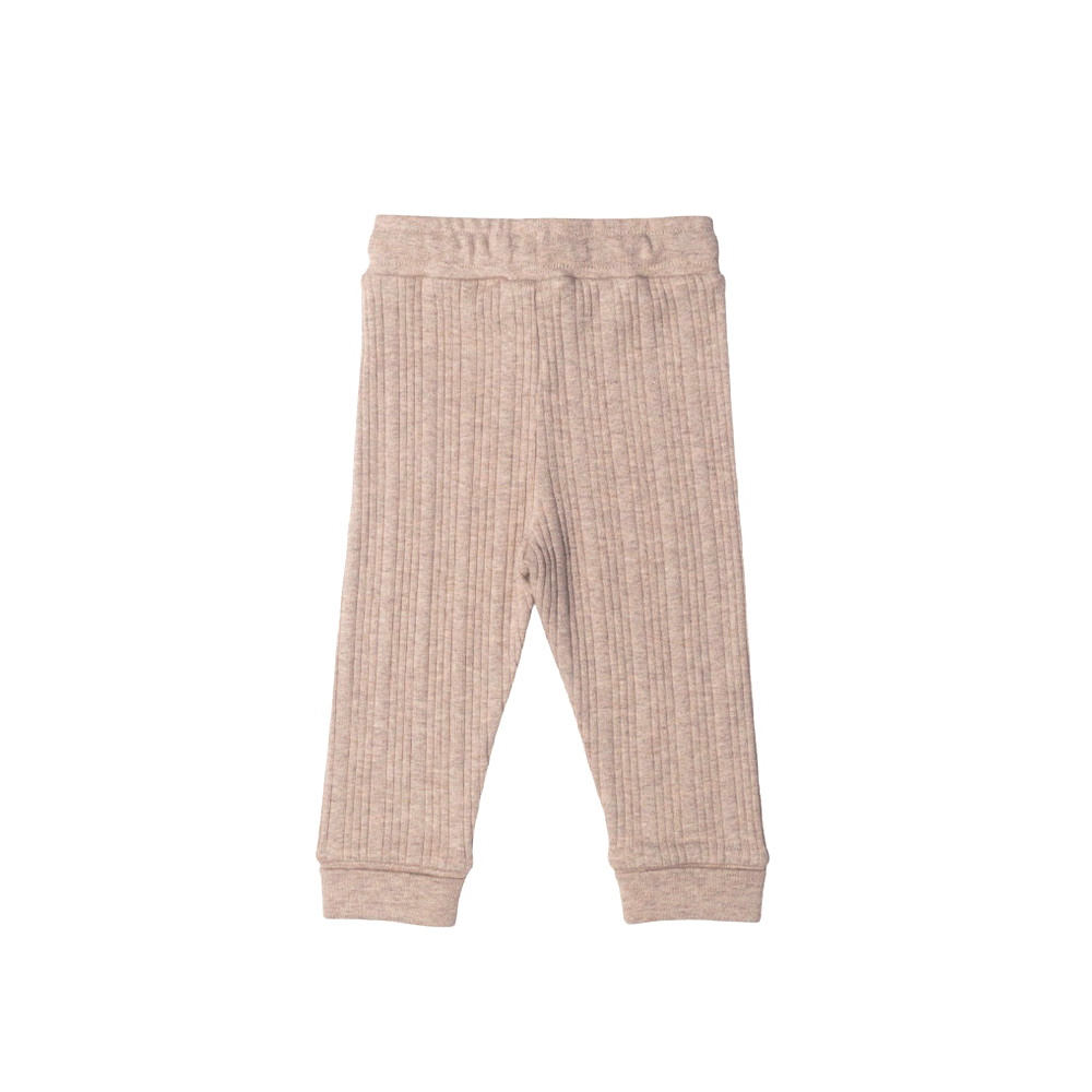 Woolbabe Organic Cotton/Merino Relaxed Pants - Dune Marl