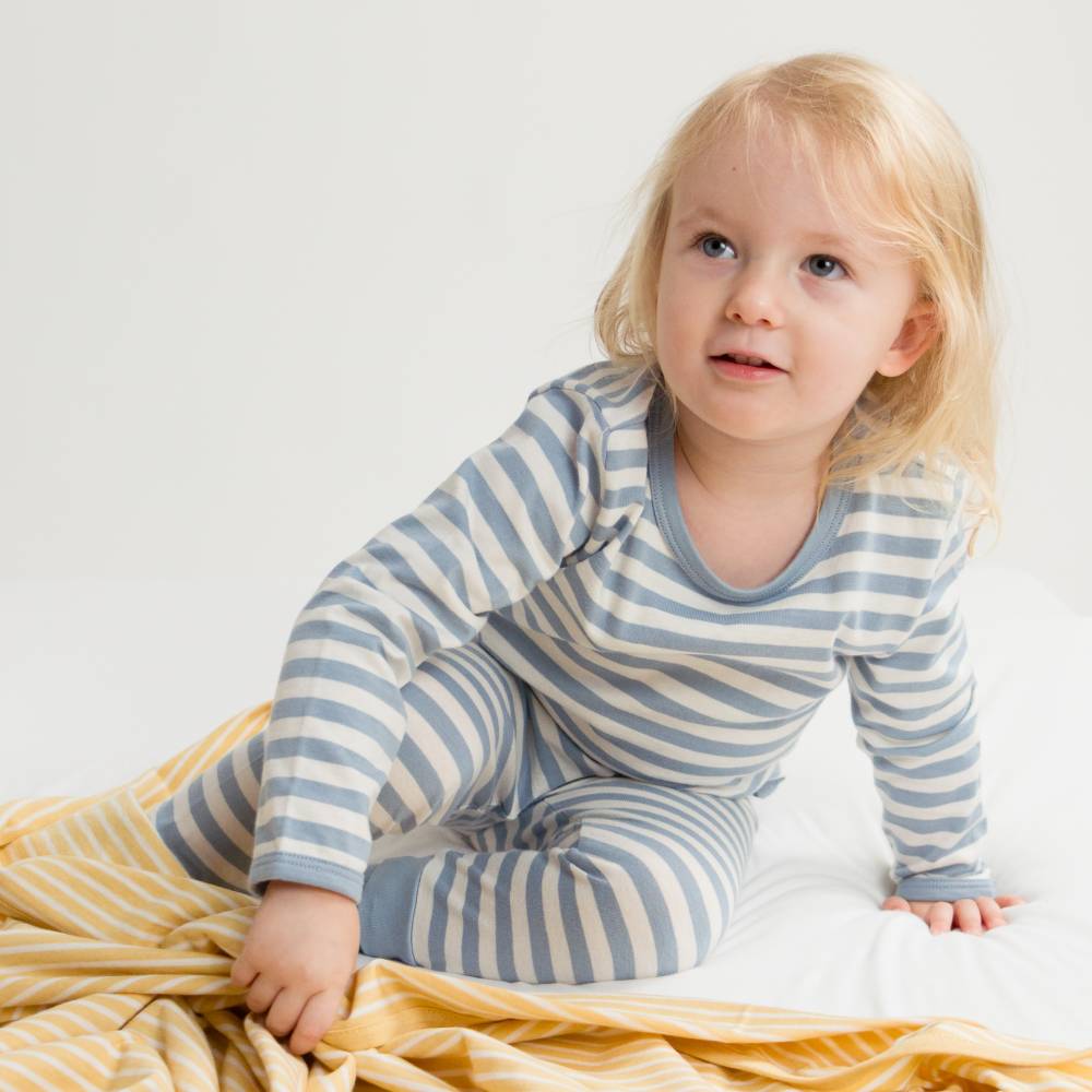 Woolbabe Merino/Organic Cotton Winter Pyjamas - Glacier