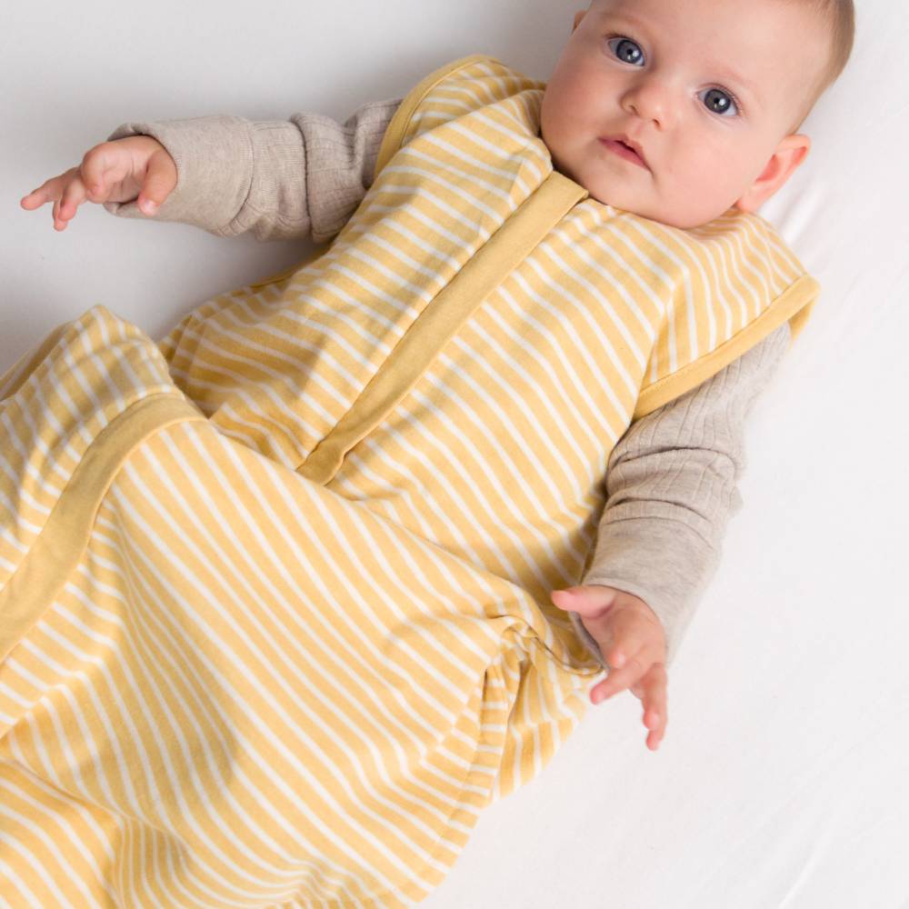 Woolbabe 3 Seasons Front Zip Merino/Organic Cotton Sleeping Bag - Buttercup