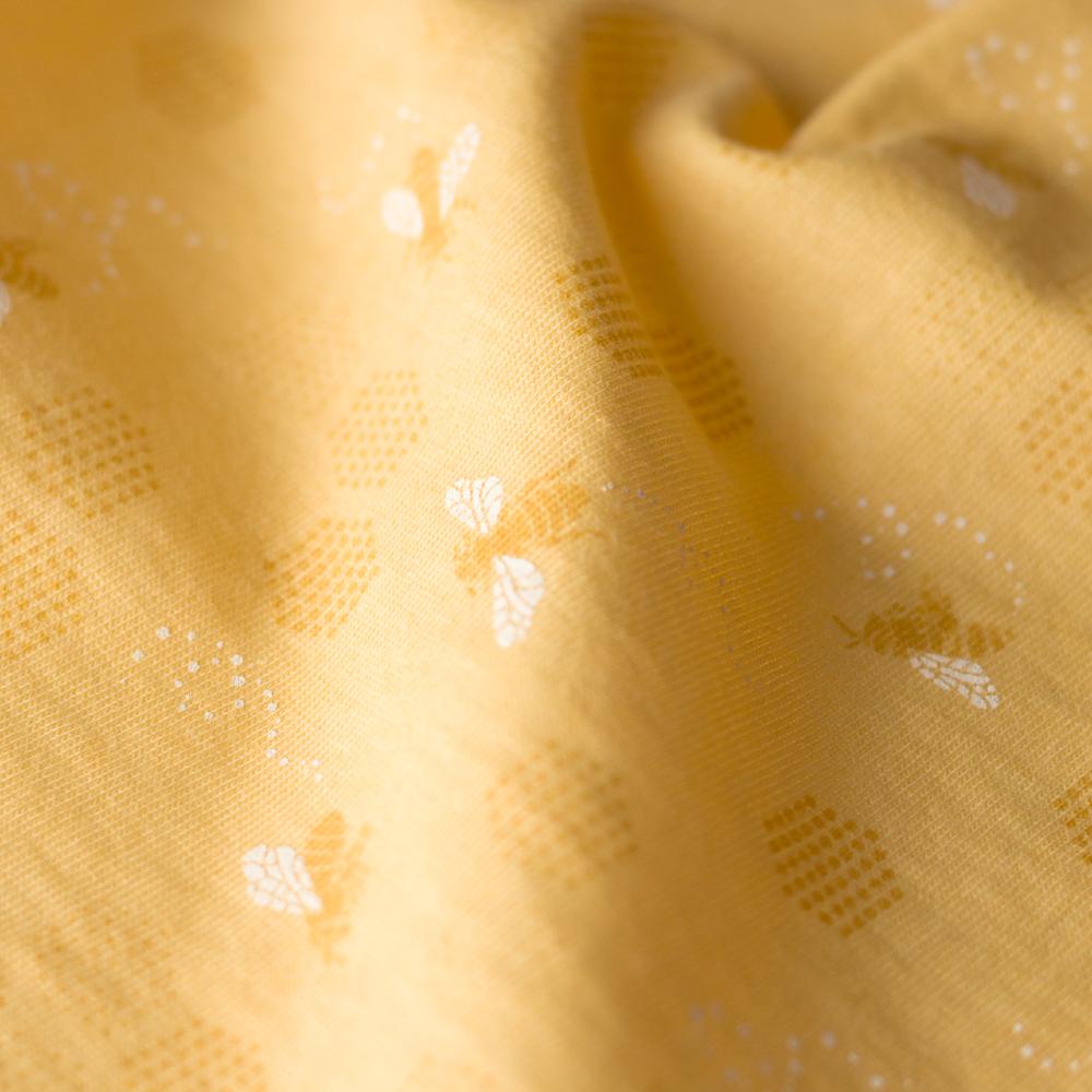 Woolbabe 3 Seasons Front Zip Merino/Organic Cotton Sleeping Bag - Buttercup Bees