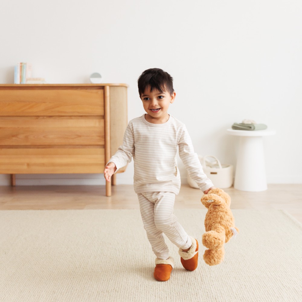 Woolbabe Merino/Organic Cotton Winter Pyjamas - Dune