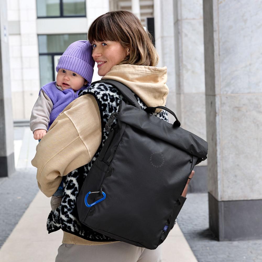 Lassig - Outdoor Rolltop Backpack - Black