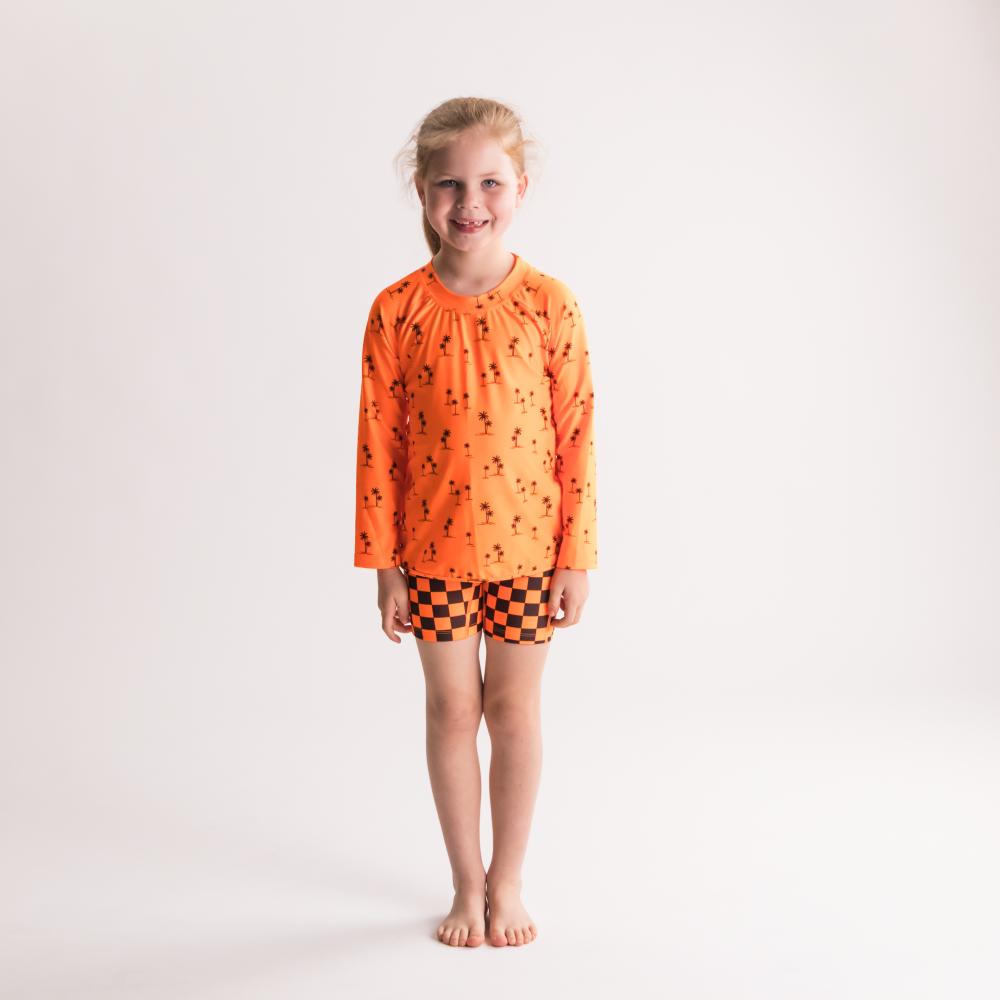 Neon by Nestling UPF50+ Swim Rash Vest - Orange Palms