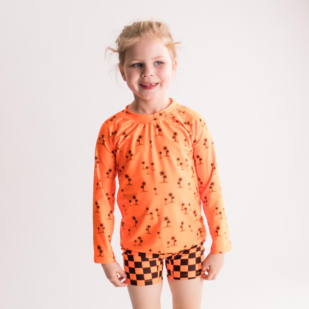 Neon by Nestling UPF50+ Swim Rash Vest - Orange Palms