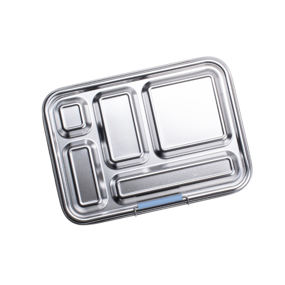 Nestling Stainless Steel Bento Box - Dusty Blue