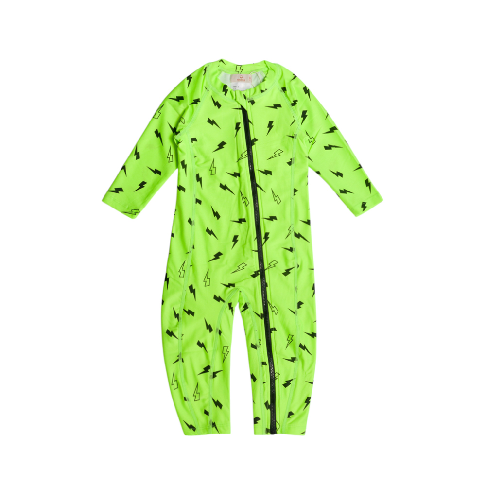 Neon by Nestling Full Swimmers - Green Bolts