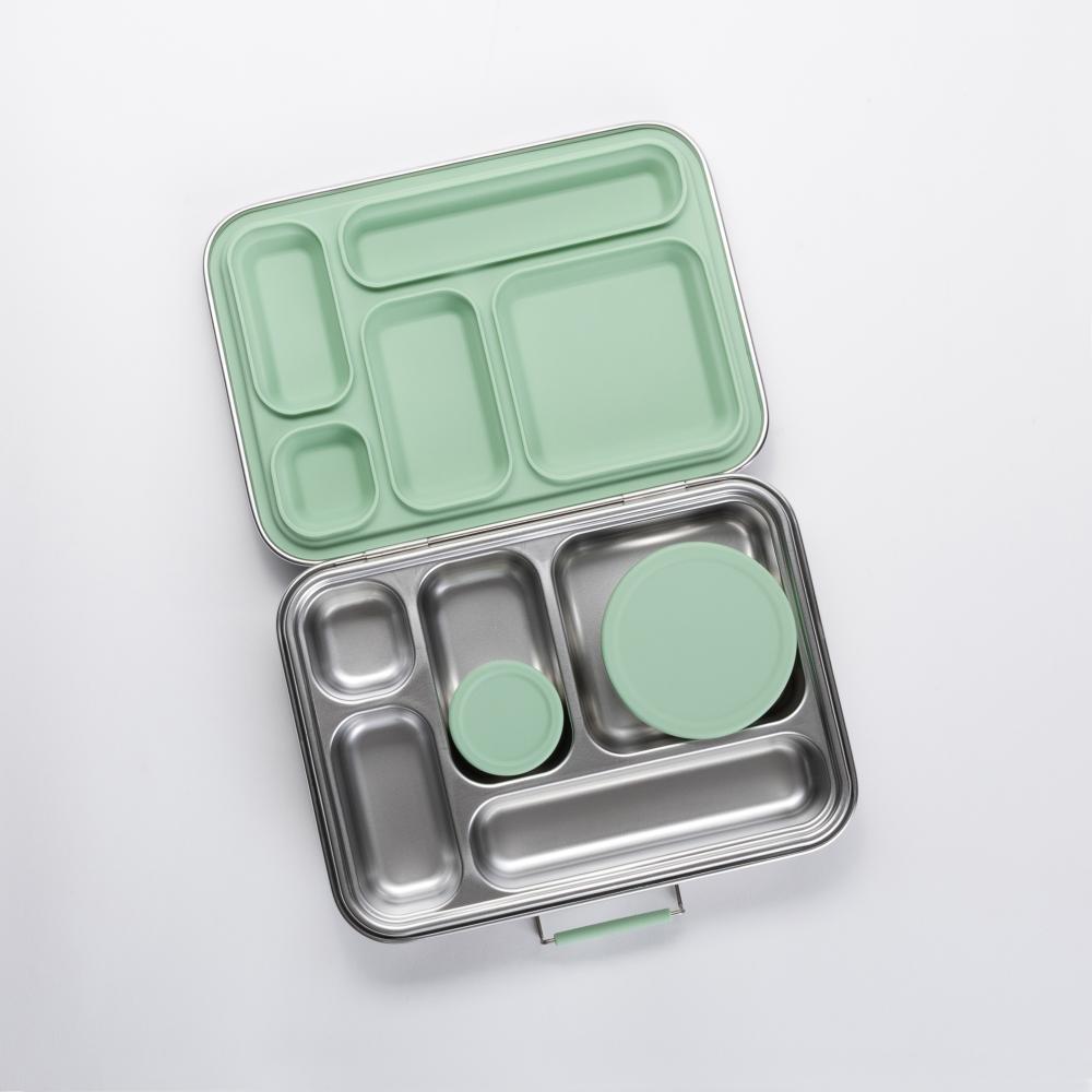 Nestling Stainless Steel Lunchbox Dipper Set - Sage