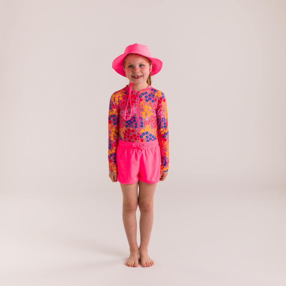 Nestling Short Boardies - Neon Pink