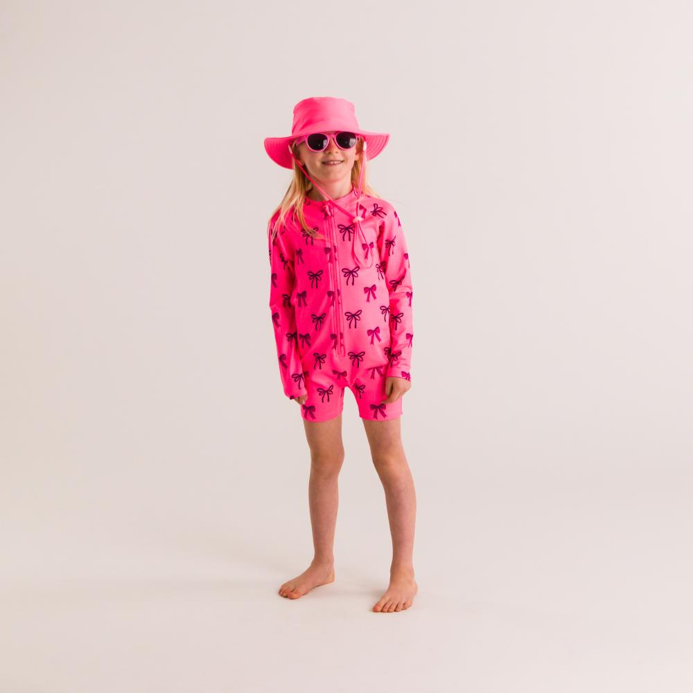 Nestling Neon Swim Bucket Hat - Neon Pink