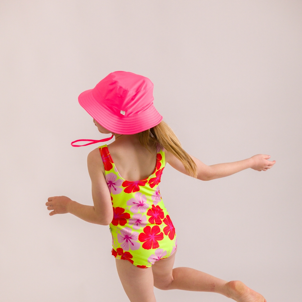 Nestling Neon Swim Bucket Hat - Neon Pink