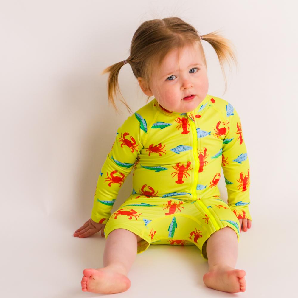 Neon by Nestling Brushed Shortie Swimmer - Lobster