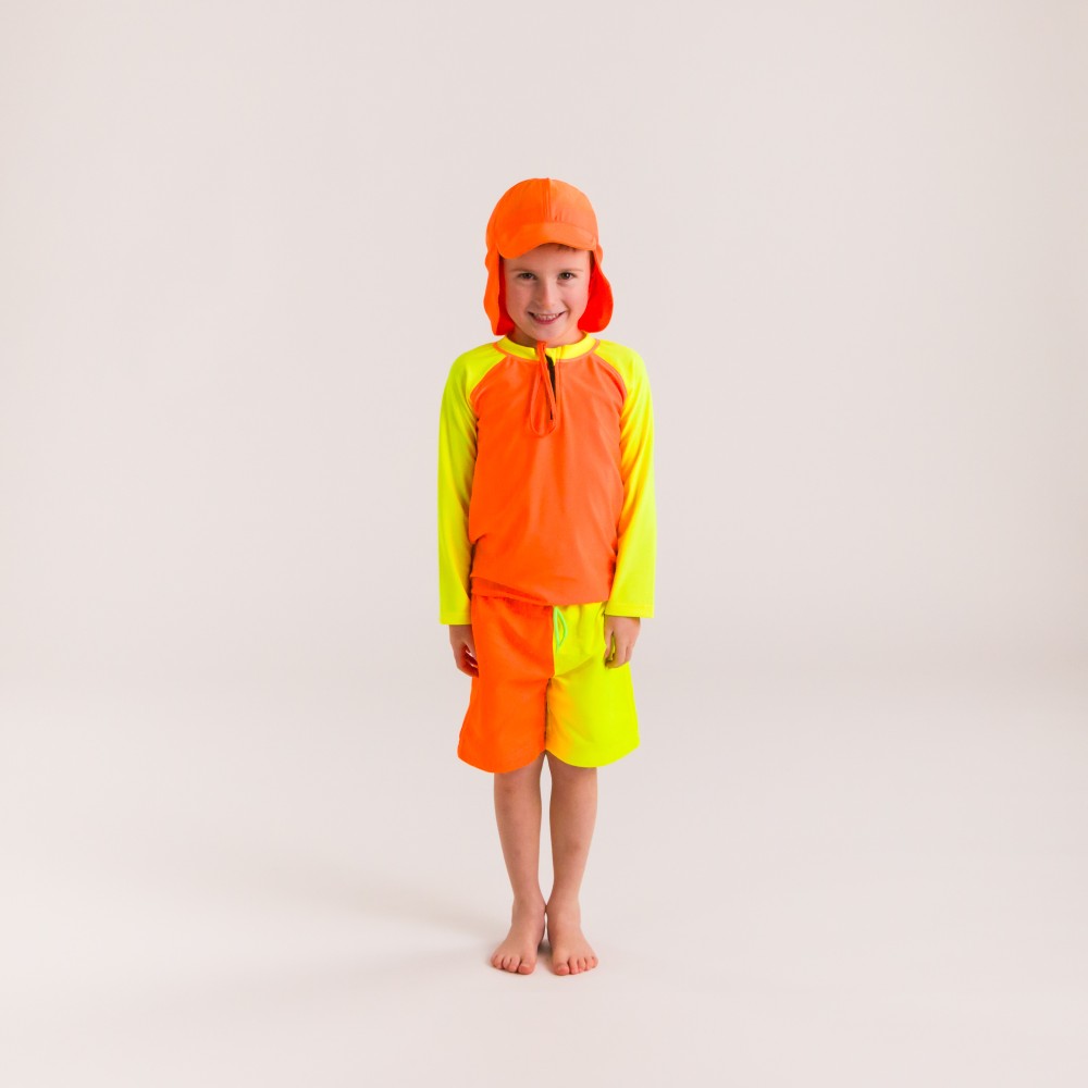 Nestling Swim Legionnaires Hat - Neon Orange