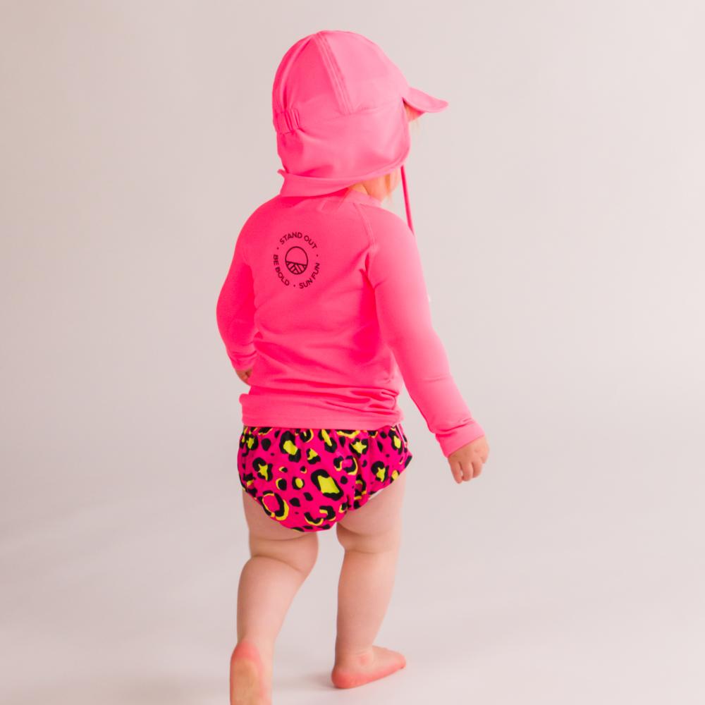 Nestling Neon Swim Legionnaire Hat - Neon Pink