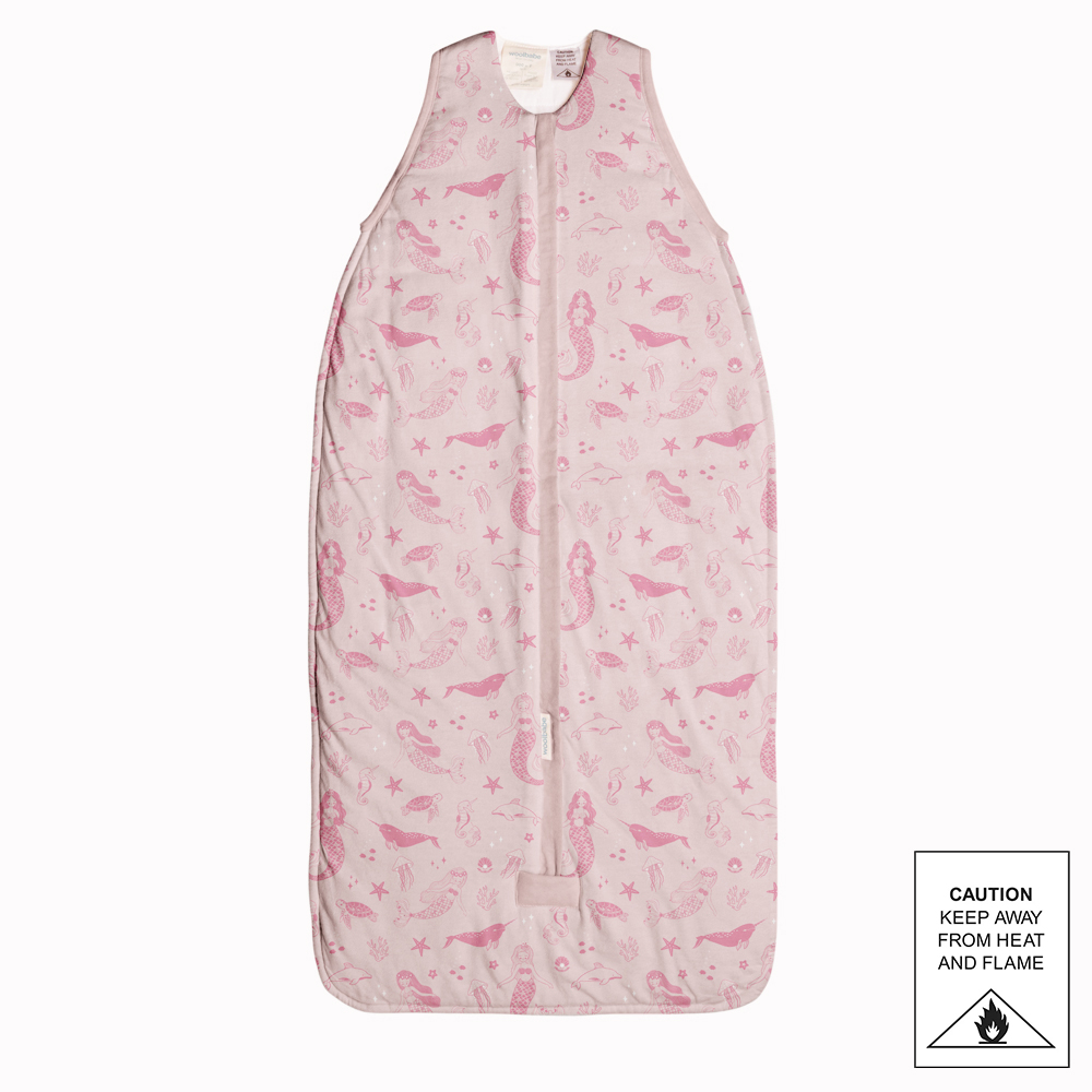 Woolbabe Duvet Front Zip Sleeping Bag - Limited Edition - Shell Mermaids