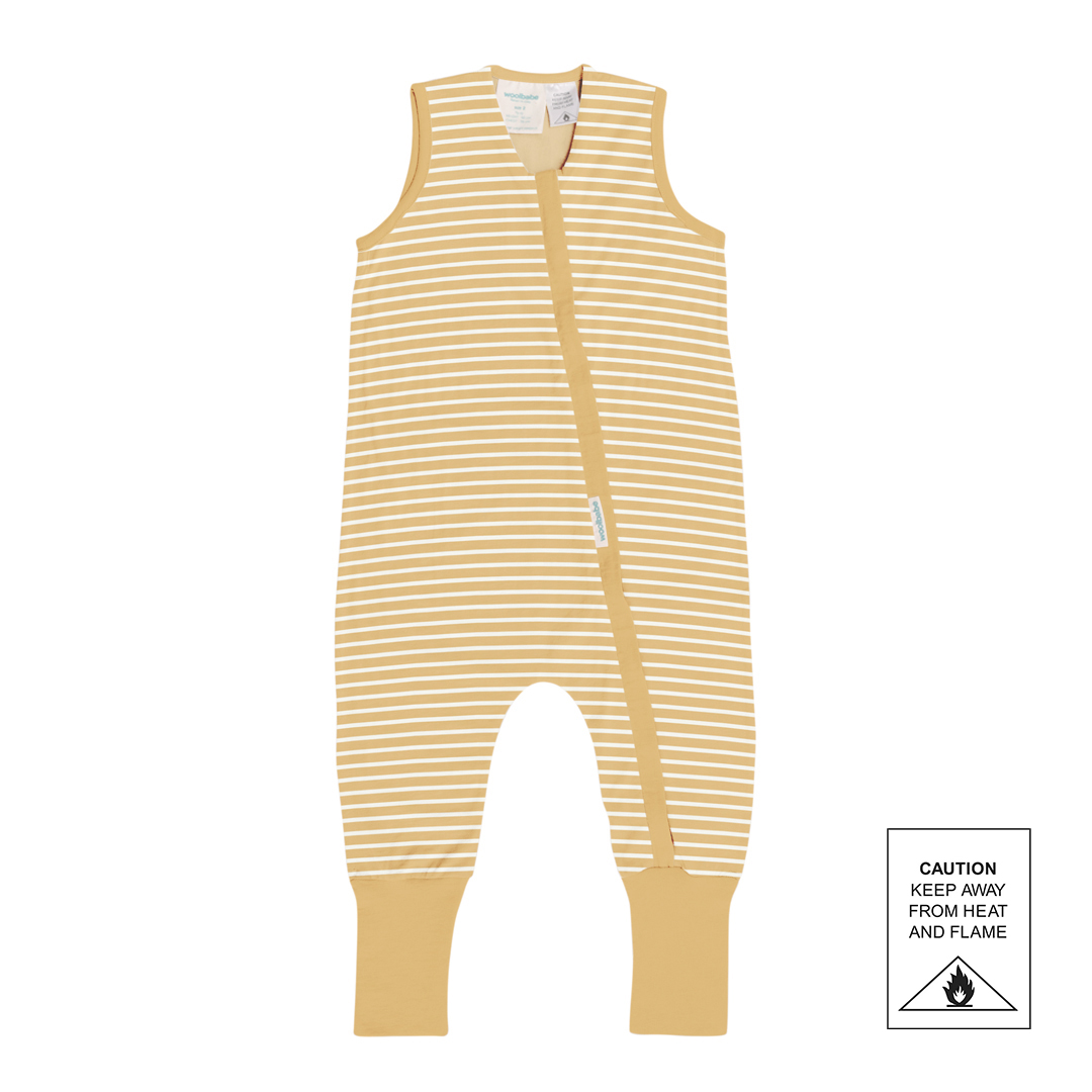 Woolbabe 3-Seasons Merino/Organic Cotton Sleeping Suit - Buttercup