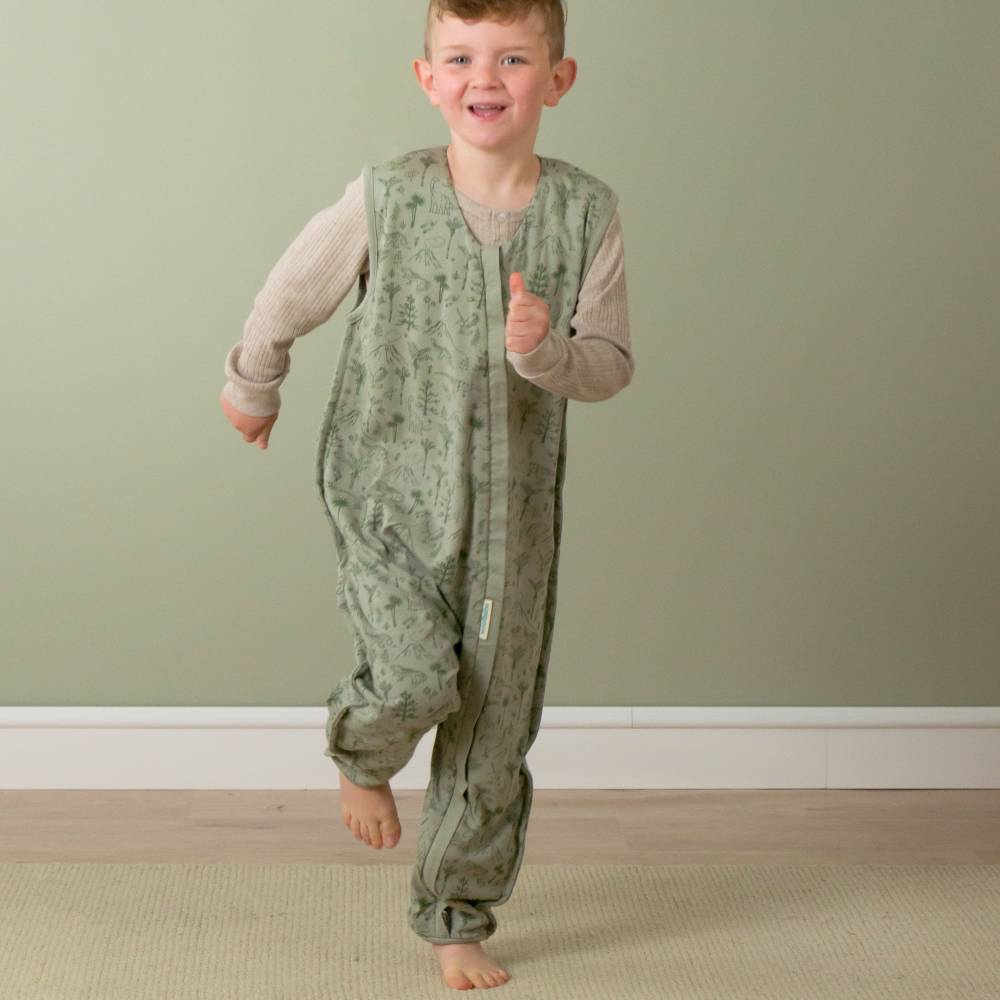Woolbabe 3-Seasons Merino/Organic Cotton Sleeping Suit - Flax Zealandia