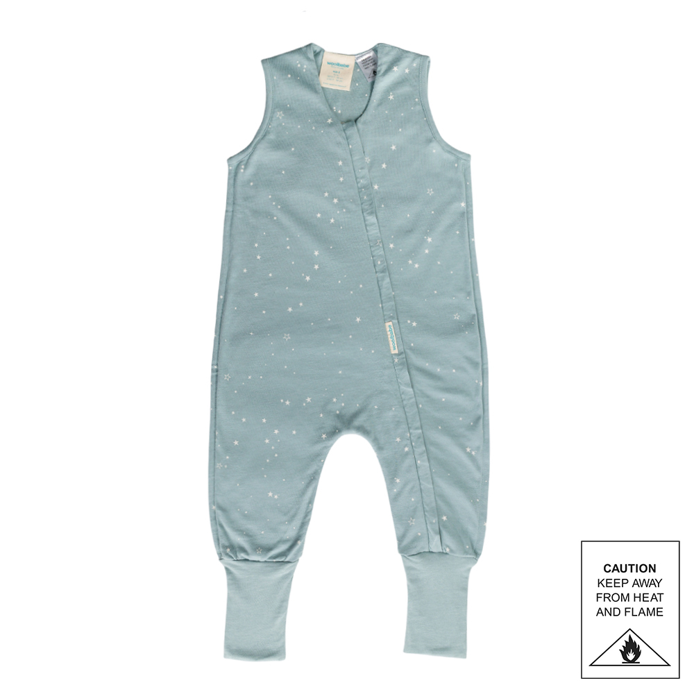 Woolbabe 3-Seasons Merino/Organic Cotton Sleeping Suit - Tide Stars