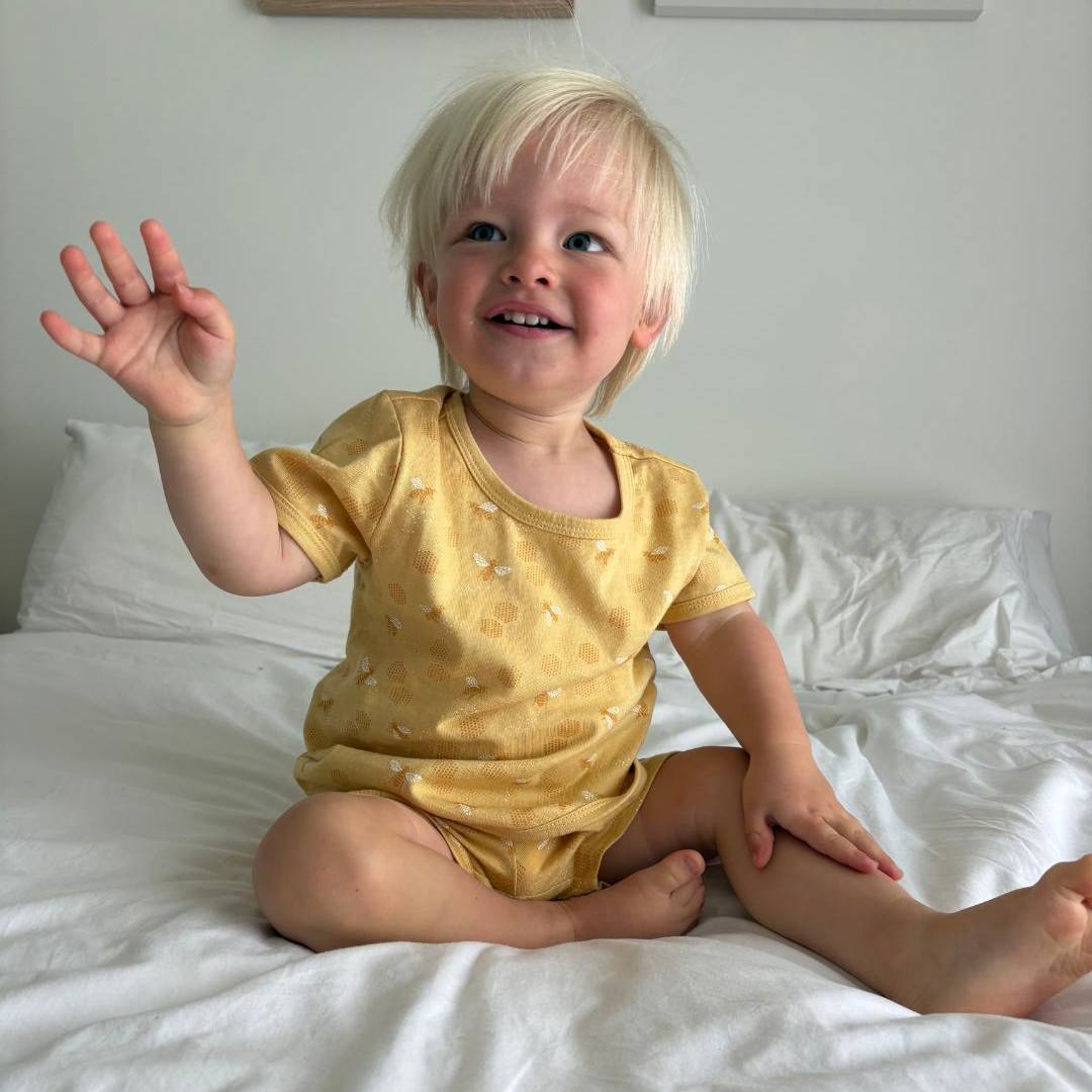 Merino/Organic Cotton Summer Pyjamas - Buttercup Bees