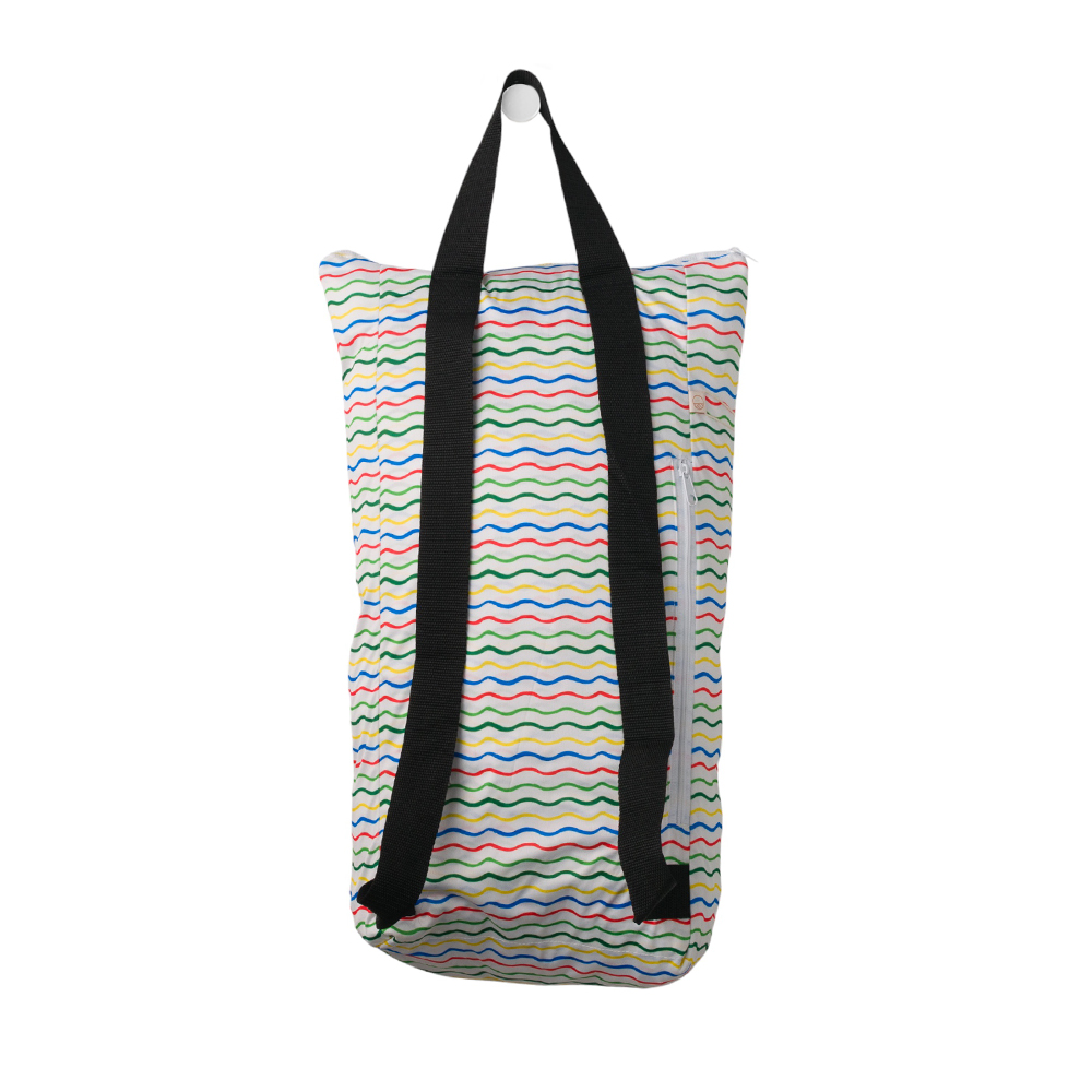 Nestling Large Swim Wet Bag - Squiggle Lines