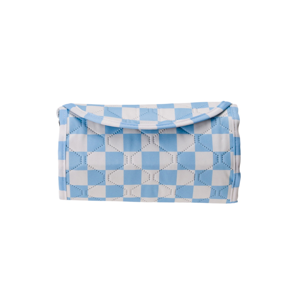 Medium Waterproof Quilted Play Mat - Sky Check - 100cm