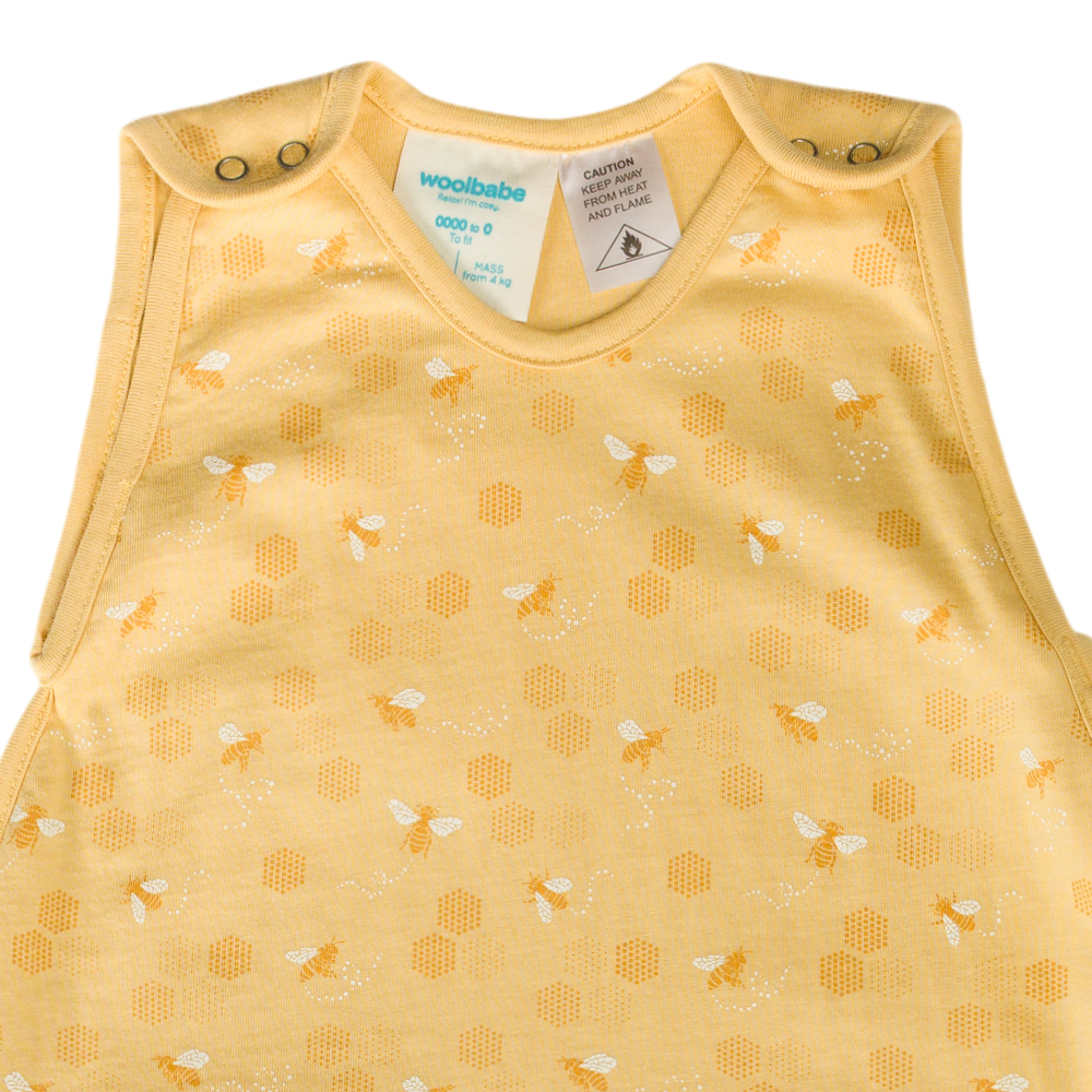 Woolbabe Mini 3-Seasons Sleeping Bag - Buttercup Bees