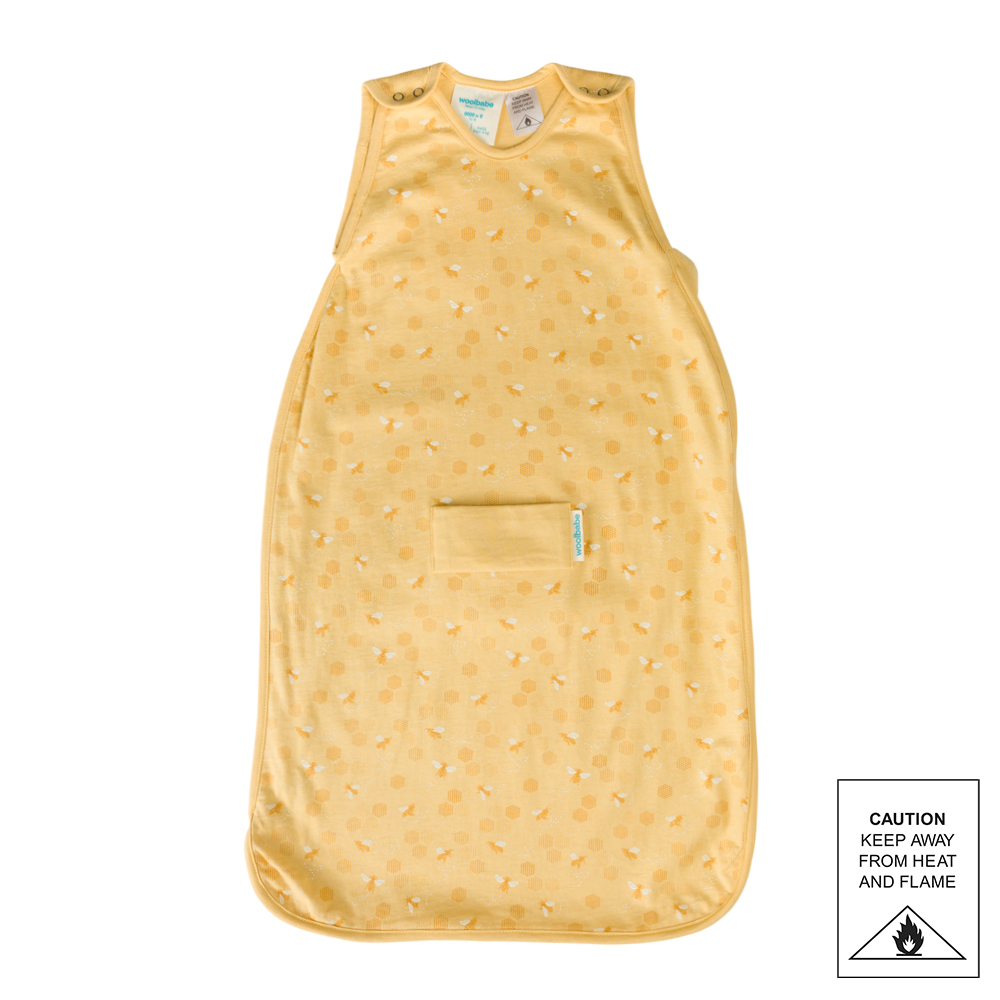 Woolbabe Mini 3-Seasons Sleeping Bag - Buttercup Bees