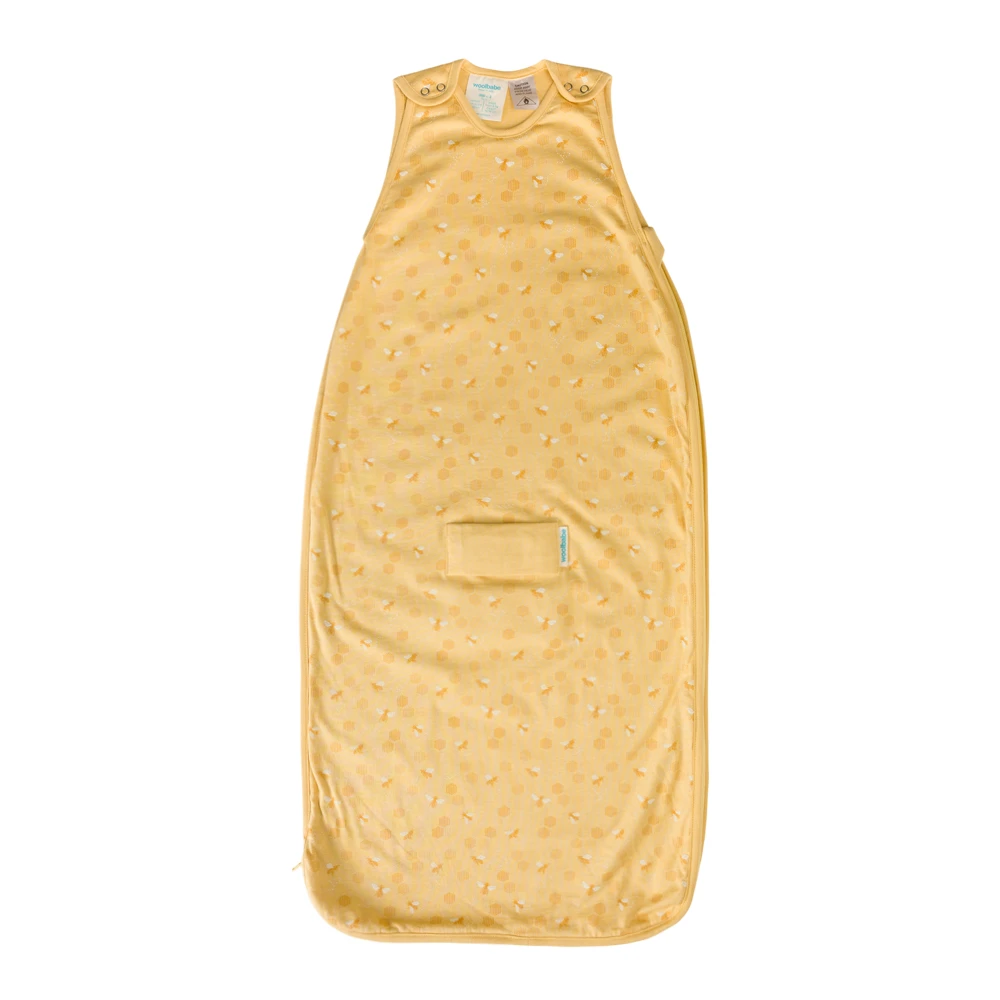 Woolbabe 3 Seasons Side Zip Sleeping Bag - Buttercup Bees
