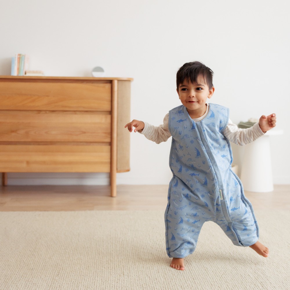 Woolbabe Duvet Sleeping Suit - Glacier Sail Away