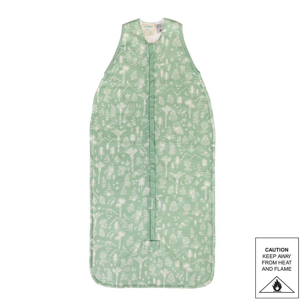 Woolbabe Duvet Front Zip Sleeping Bag - Limited Edition - Moss Wilderness