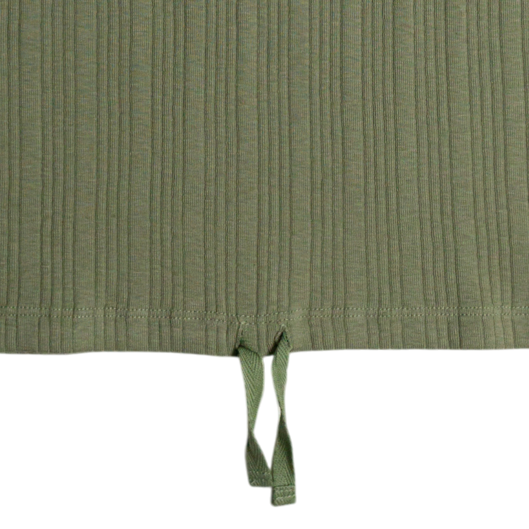 Woolbabe Organic Cotton/Merino Henley Gown - Flax Marl