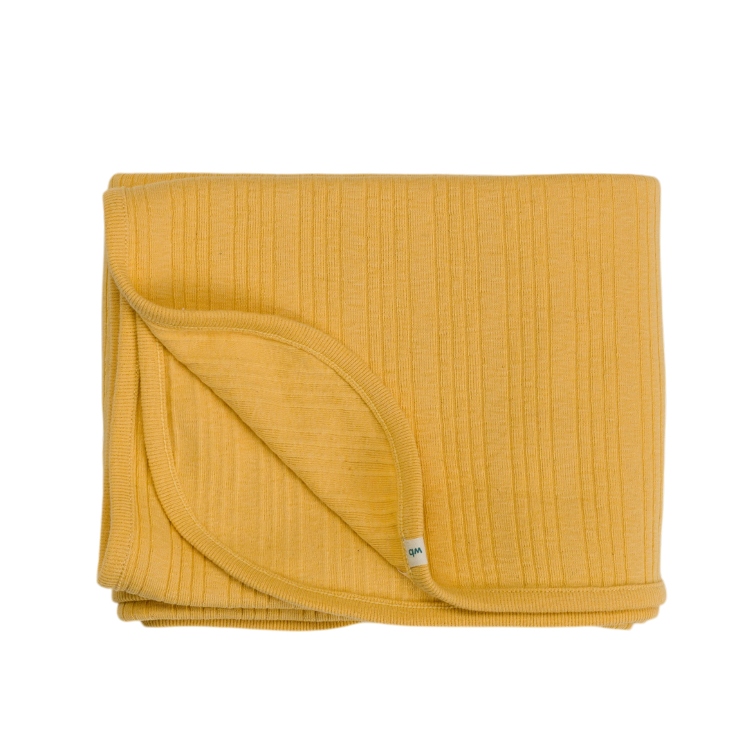 Woolbabe Organic Cotton/Merino Swaddle Blanket - Buttercup Marl