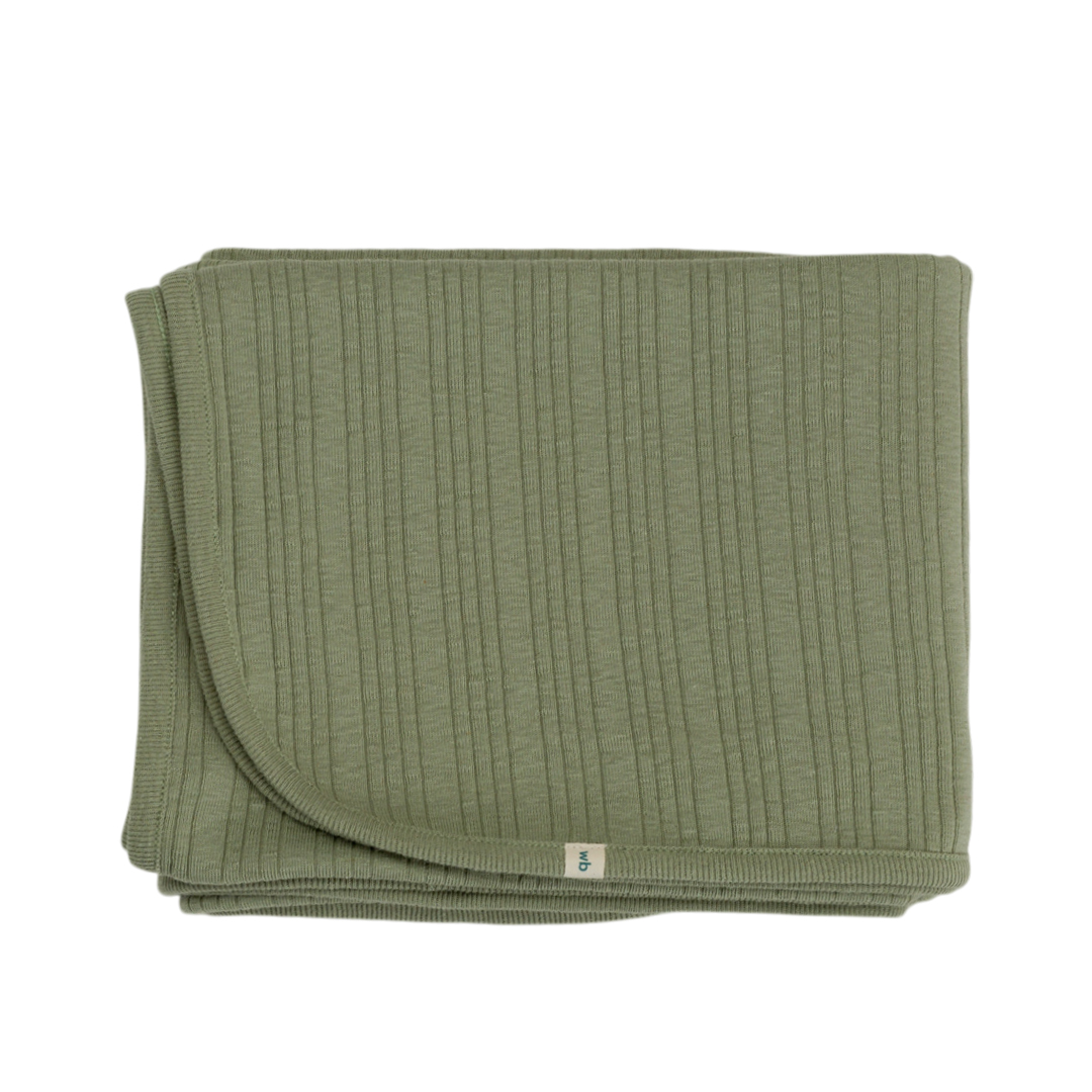 Woolbabe Organic Cotton/Merino Swaddle Blanket - Flax Marl