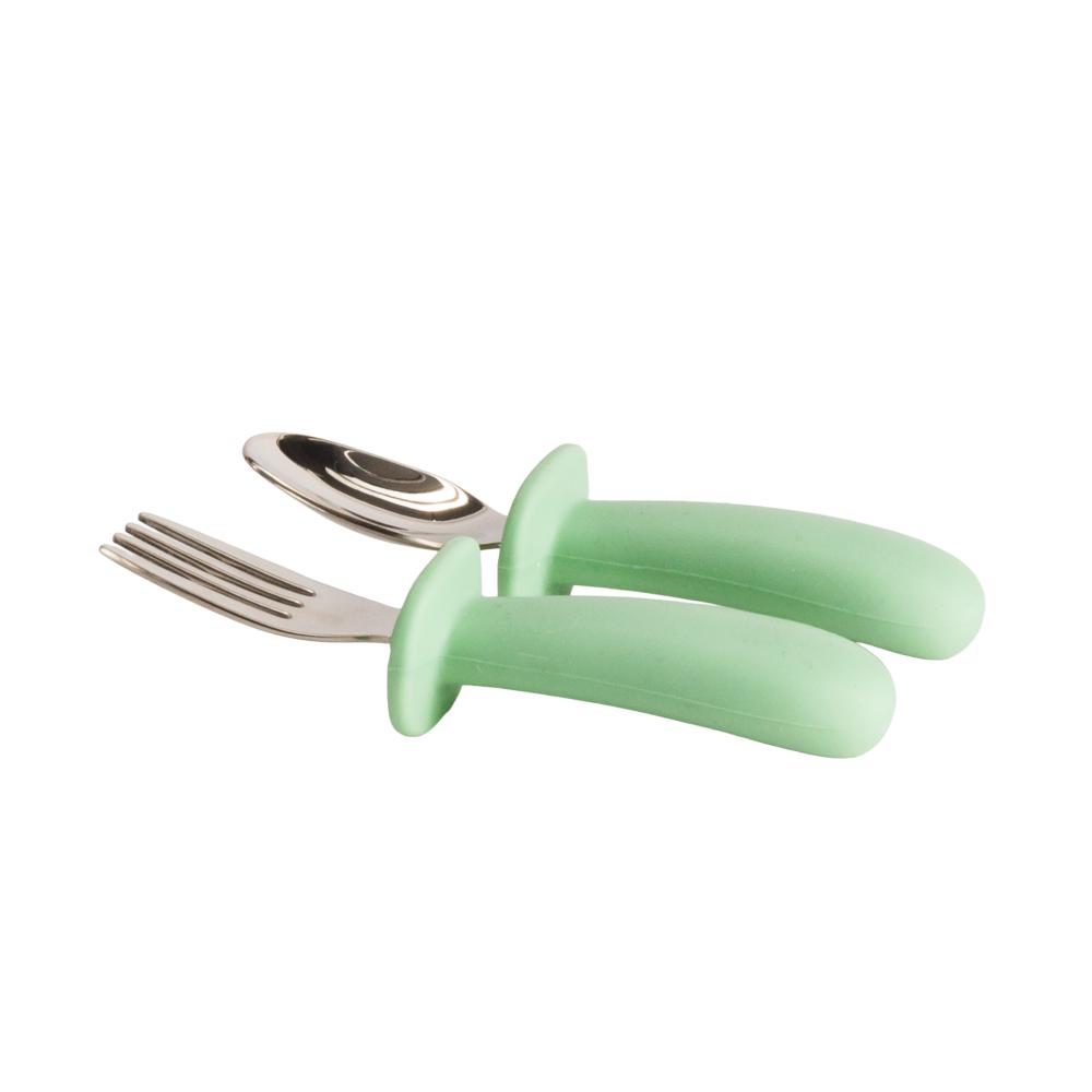 Nestling Baby Cutlery 2pk - Sage