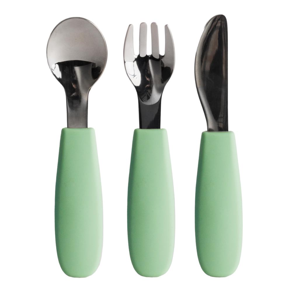 Nestling Toddler Cutlery 3pk - Sage