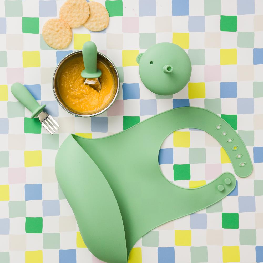 Nestling Silicone Bib - Sage