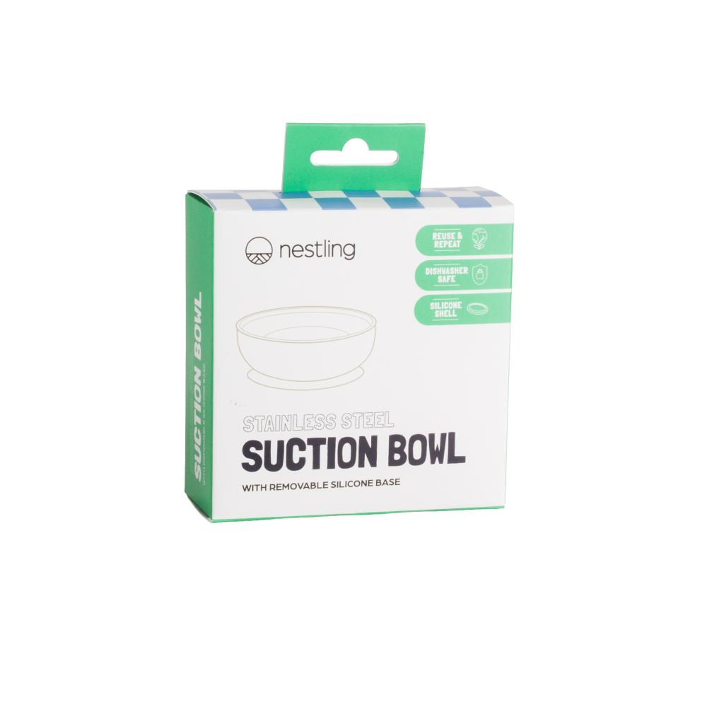 Nestling Stainless Steel Suction Bowl - Sage