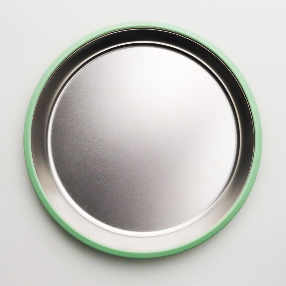 Nestling Stainless Flat Suction Plate 20cm - Sage